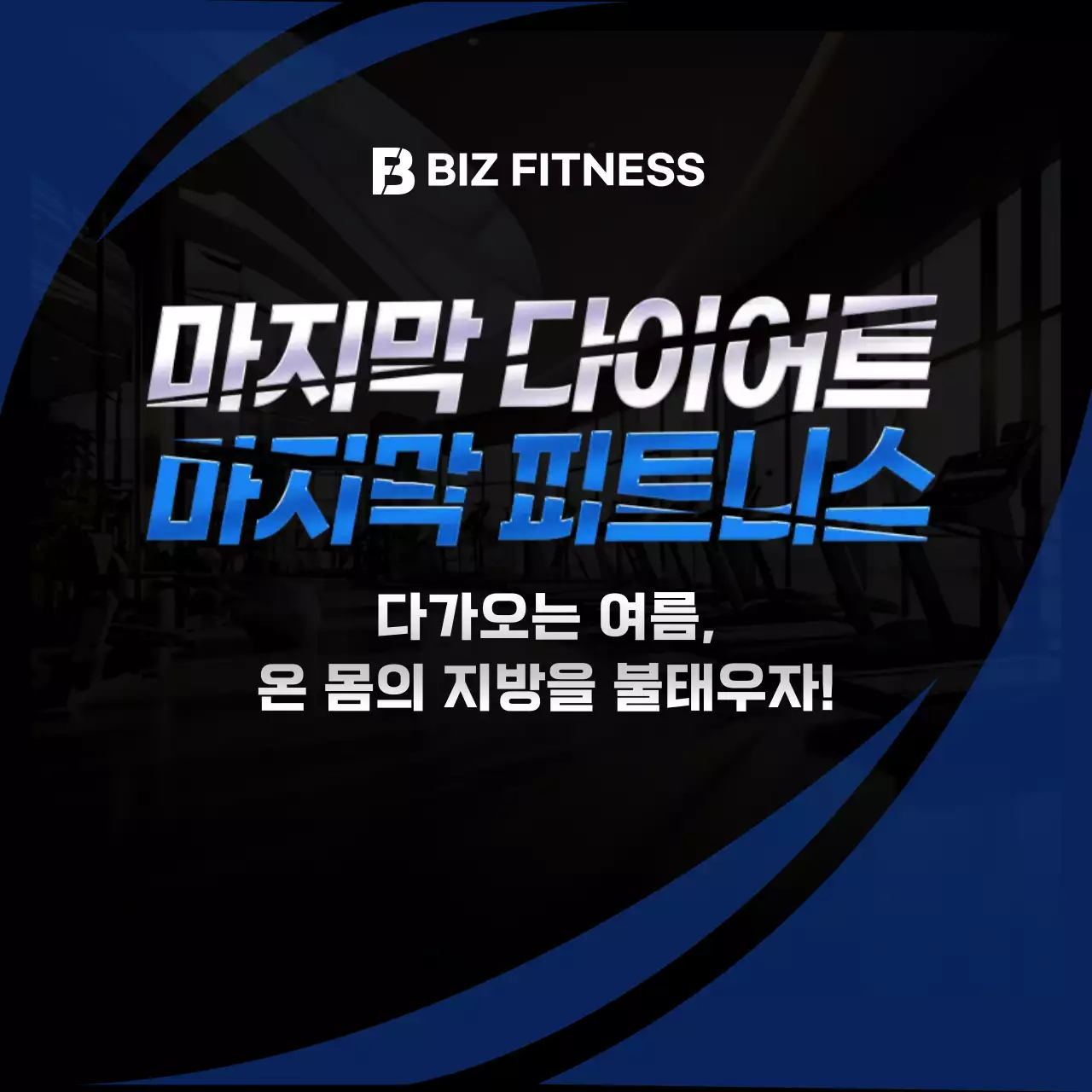파랑 모던 다이어트 프로그램 홍보