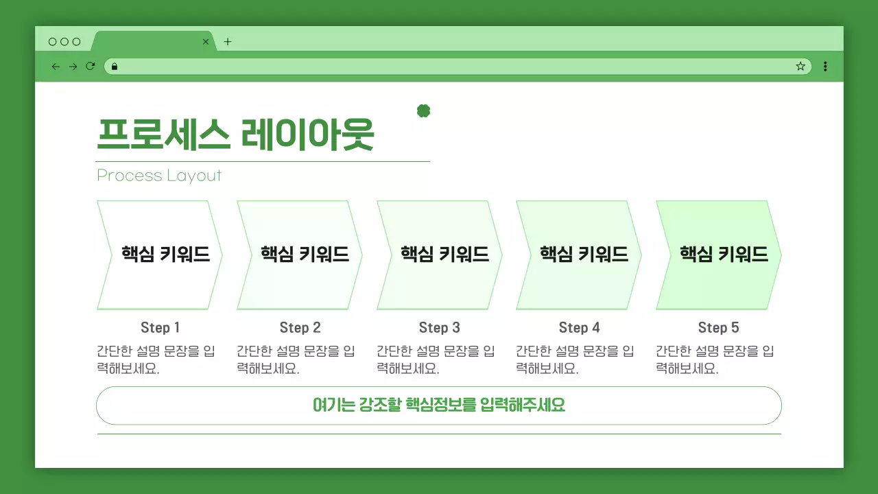 초록 심플 비즈니스 콘텐츠 안내