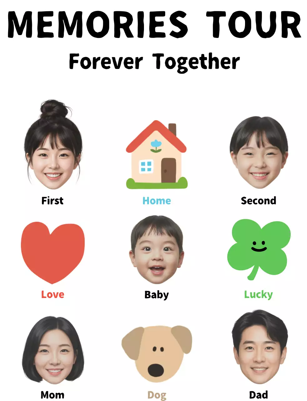 빨강 심플 가족 행사