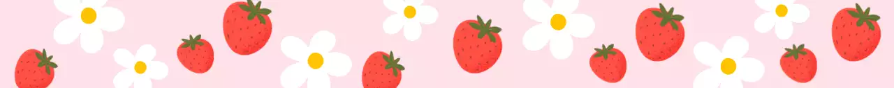핑크 아기자기한 딸기 패턴 디자인