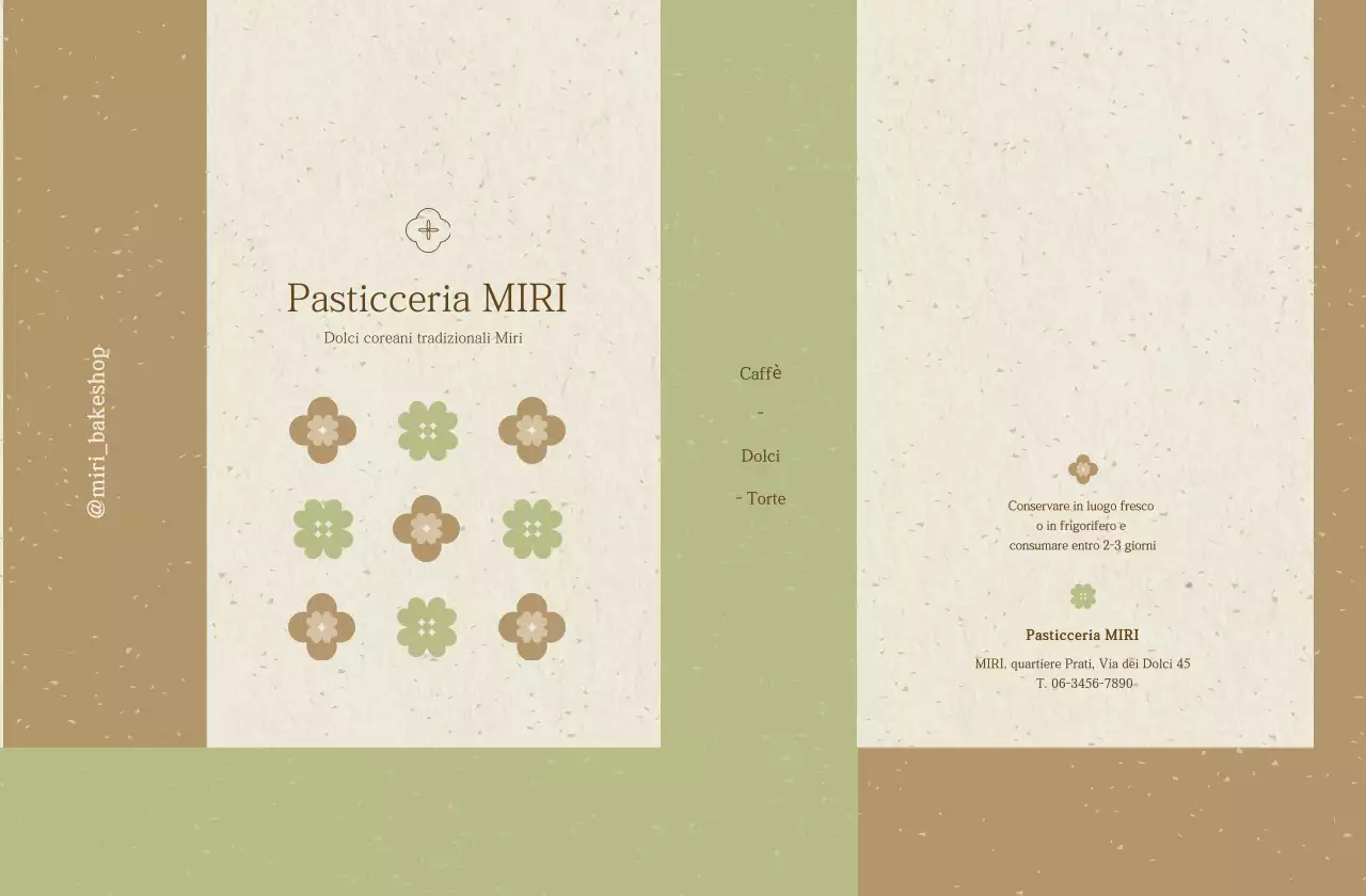Promozione di pasticceria tradizionale minimalista beige