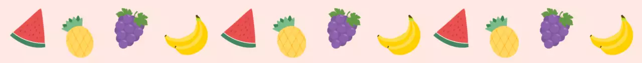 노랑 아기자기한 과일 패턴 굿즈