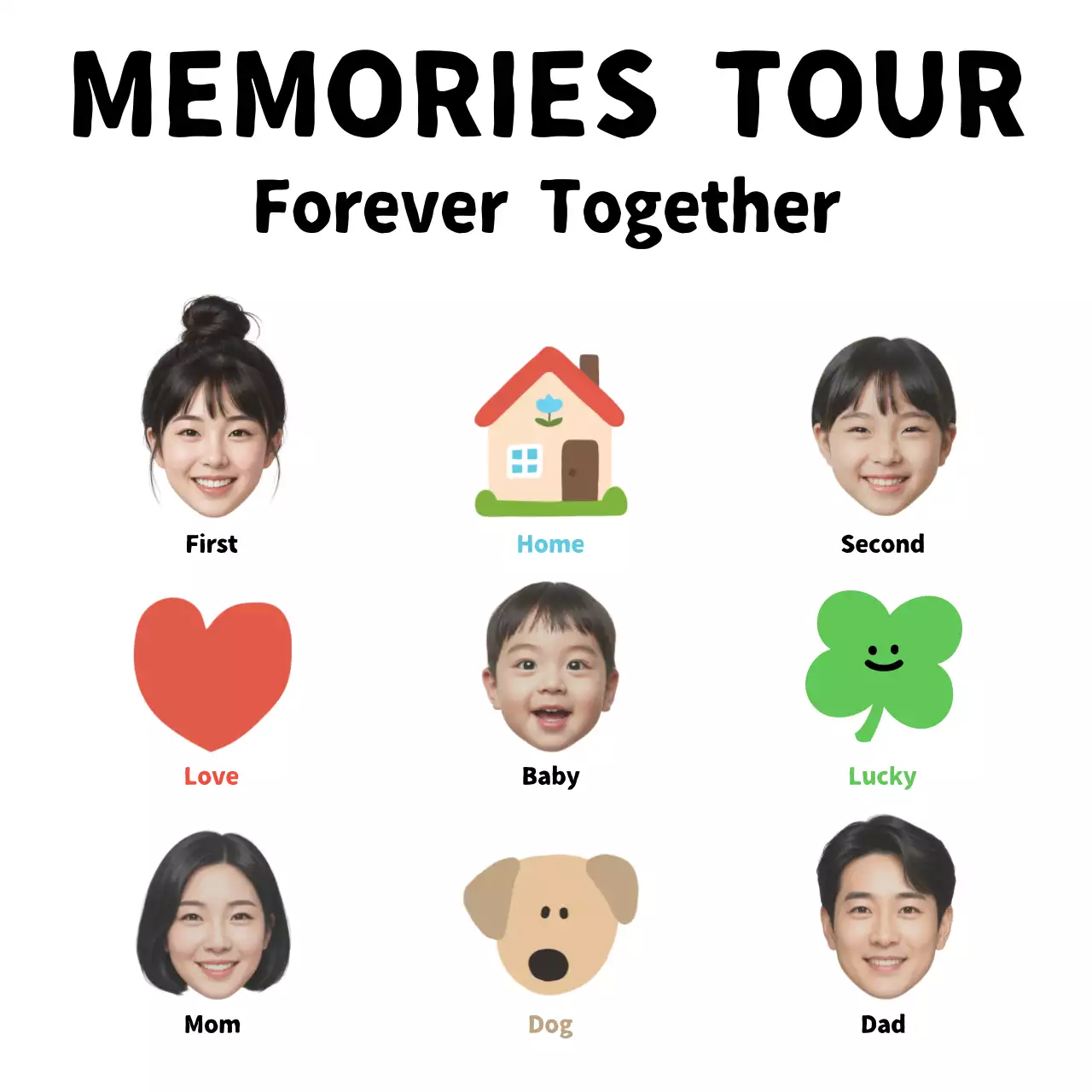 빨강 심플 가족 행사