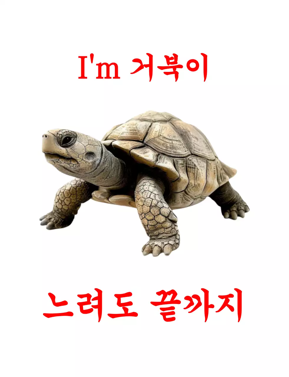 빨강 심플 동물 거북이 포토프레임