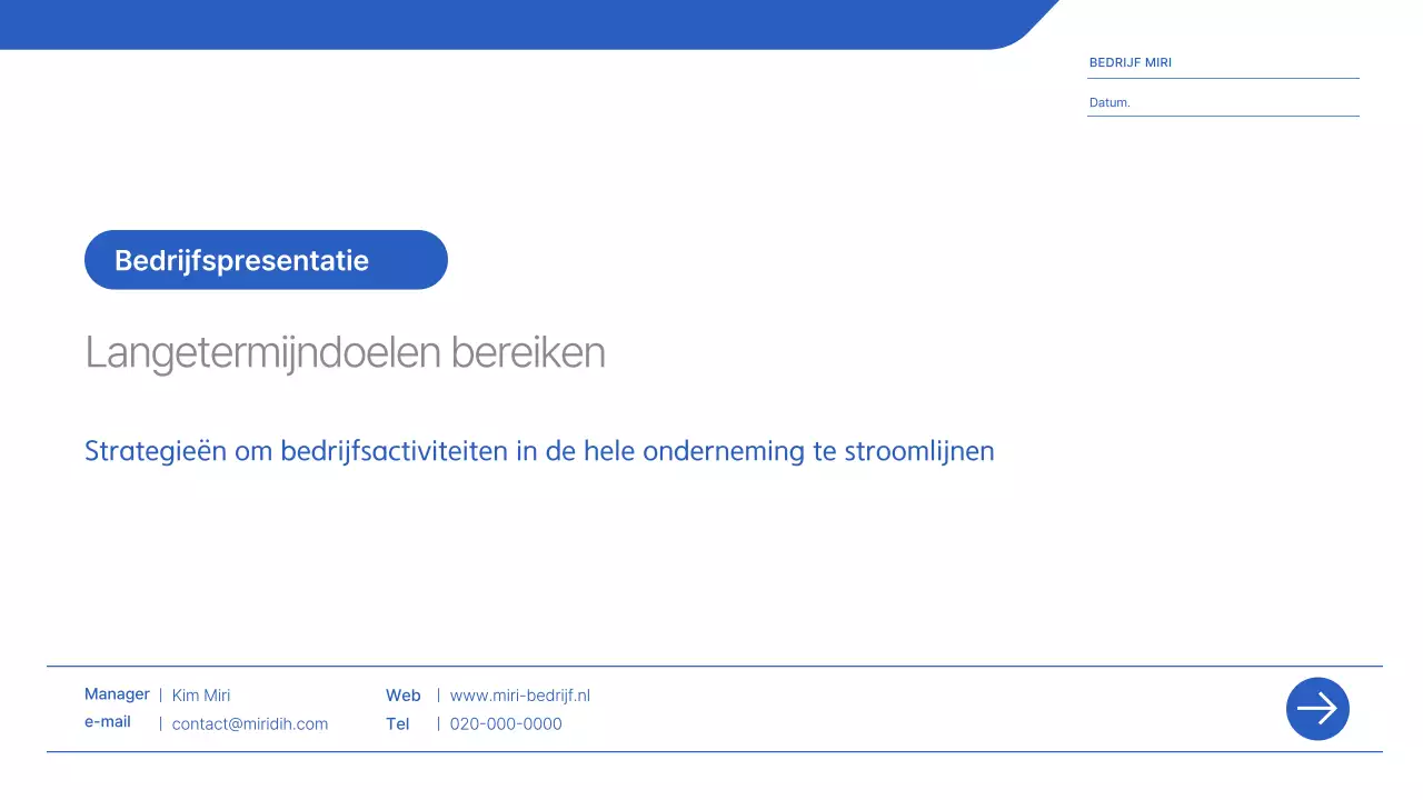 Blue Modern Warrior Operationele Efficiëntie Strategie