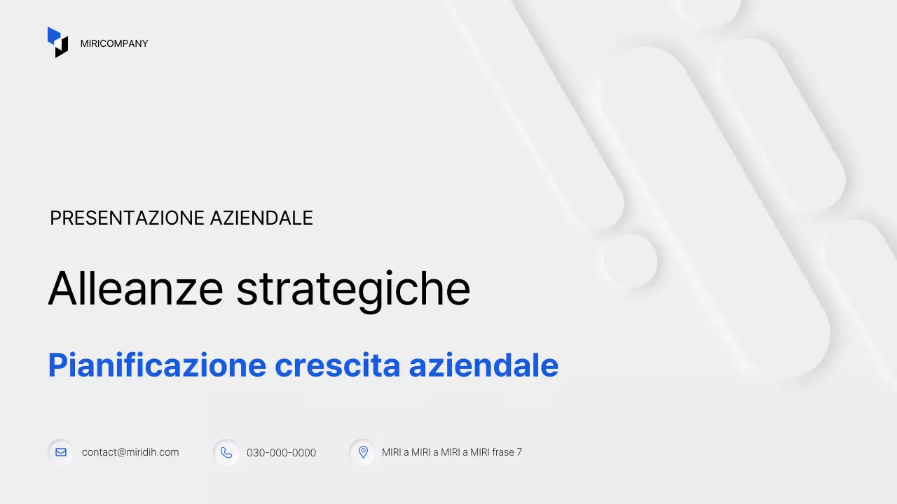 Pianificazione aziendale moderna bianca