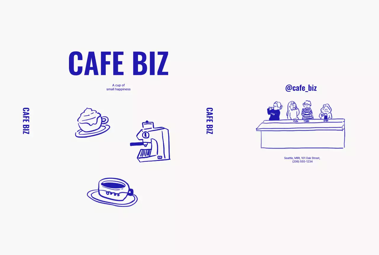 Promosi Blue Simple Cafe