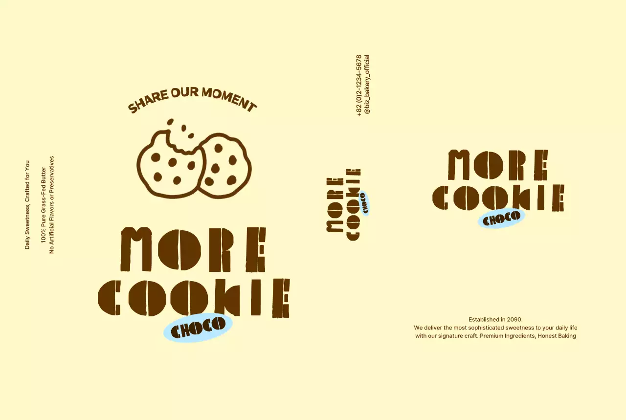 Promosi Produk Kue Cokelat Sederhana Warna Krem