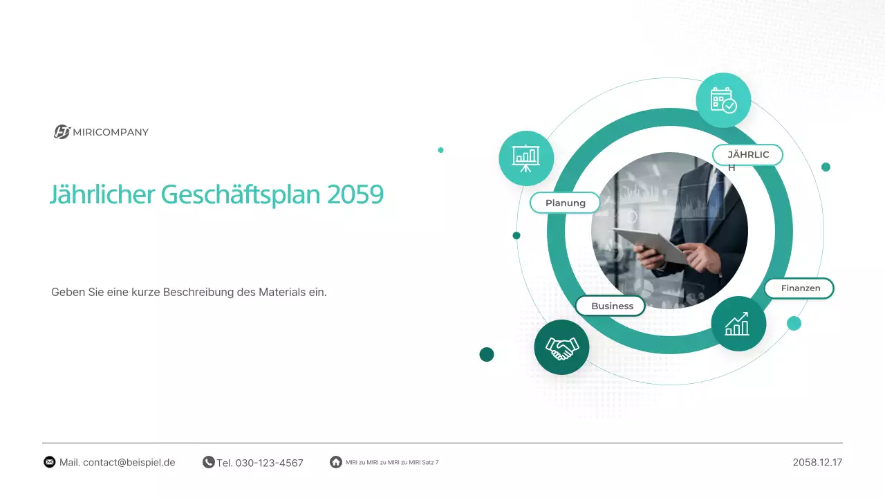 Vorschlag für einen modernen Geschäftsplan von Mint