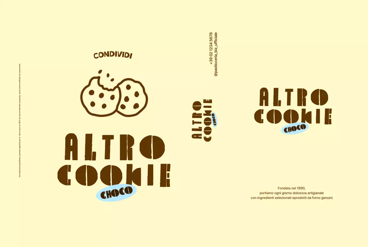Promozione del prodotto Biscotto al Cioccolato Beige Semplice
