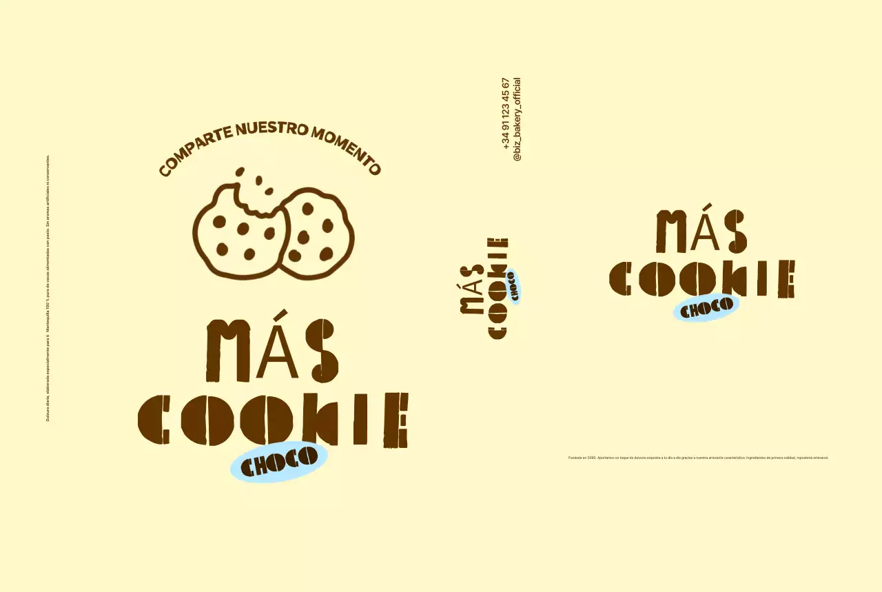 Promoción de producto: Galleta de chocolate sencilla color beige