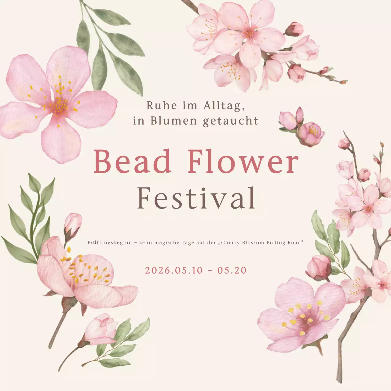 Leitfaden zum Pink Simple Flower Festival