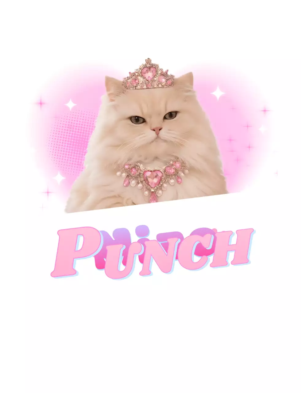 Promozione di un semplice personaggio di gatto rosa