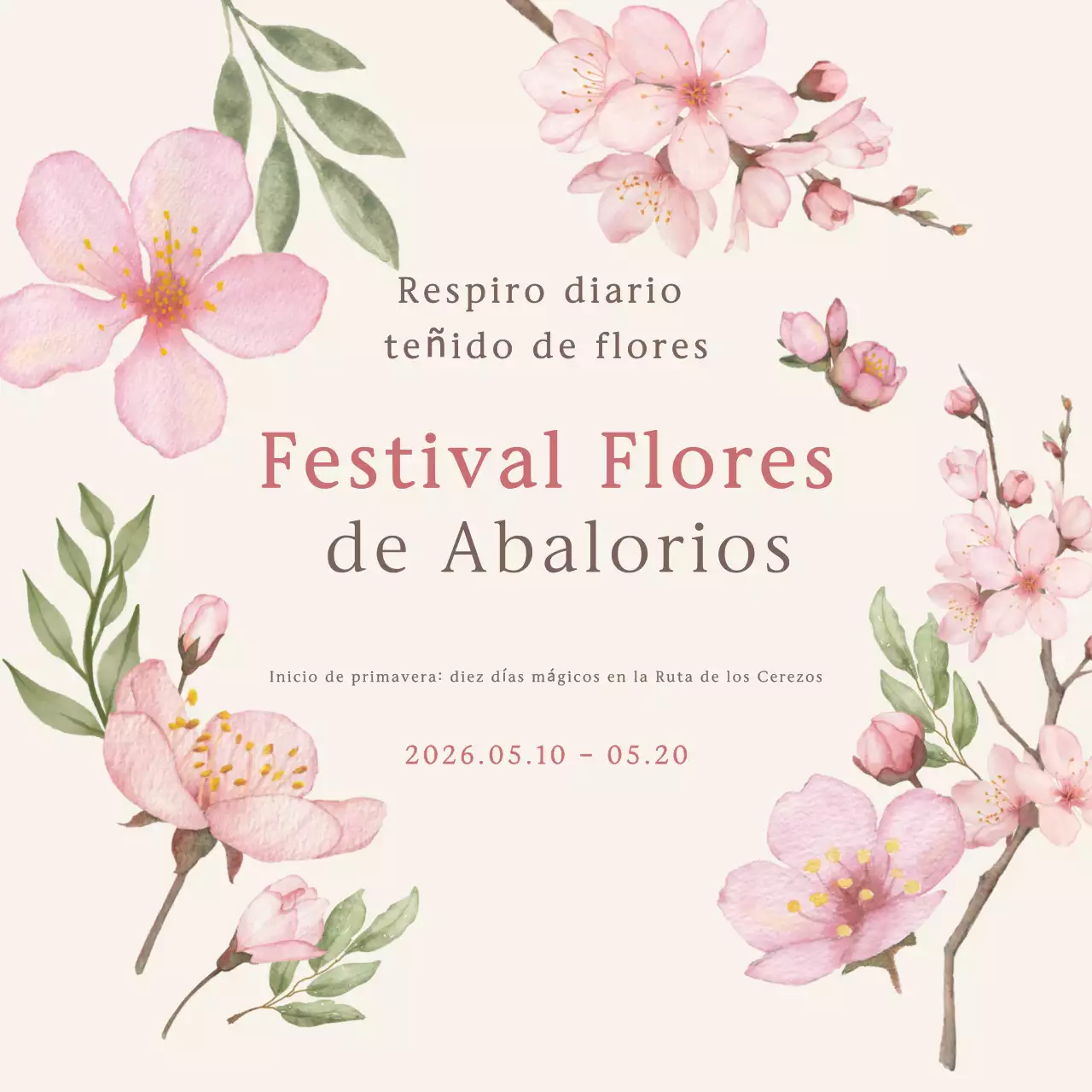 Guía sencilla del festival de flores Pink Simple