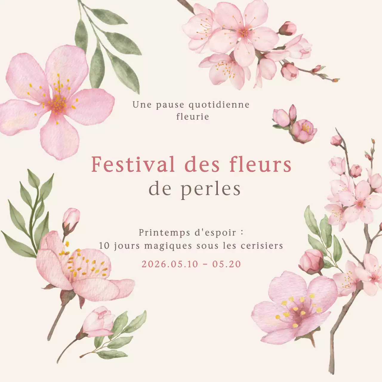 Guide simple du festival des fleurs roses