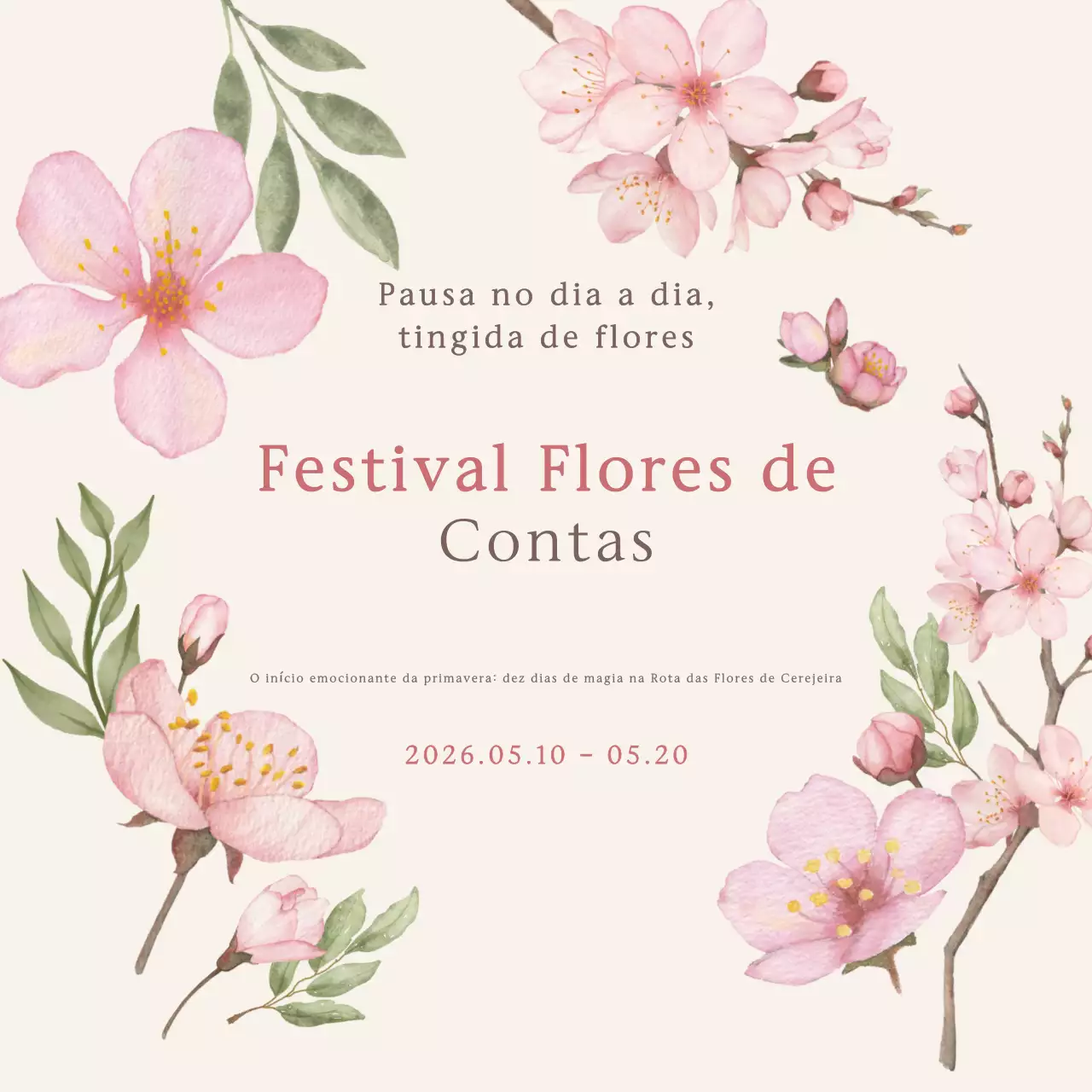 Guia do Festival de Flores Rosa Simples