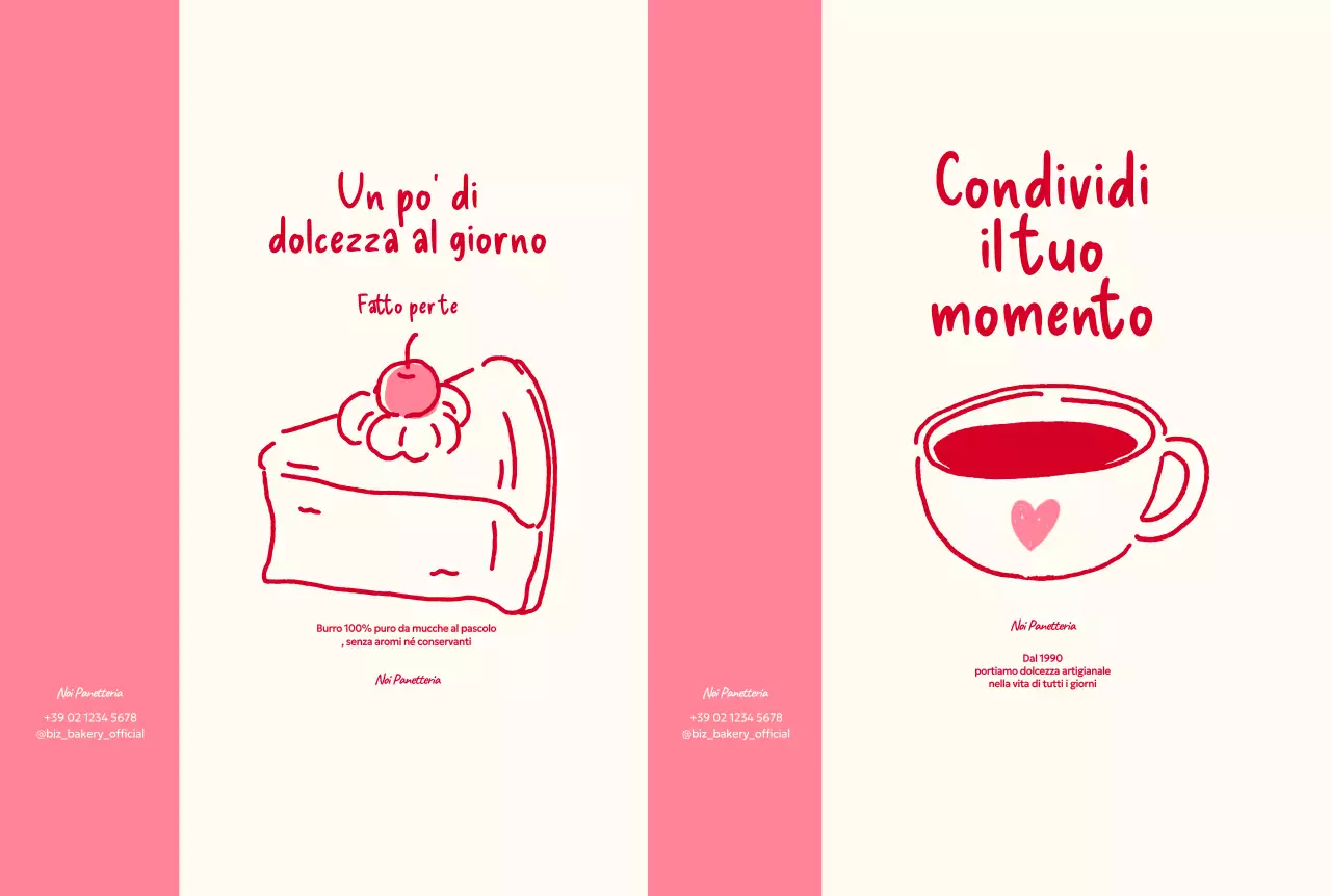 Promozione del menu di dessert semplici rosa