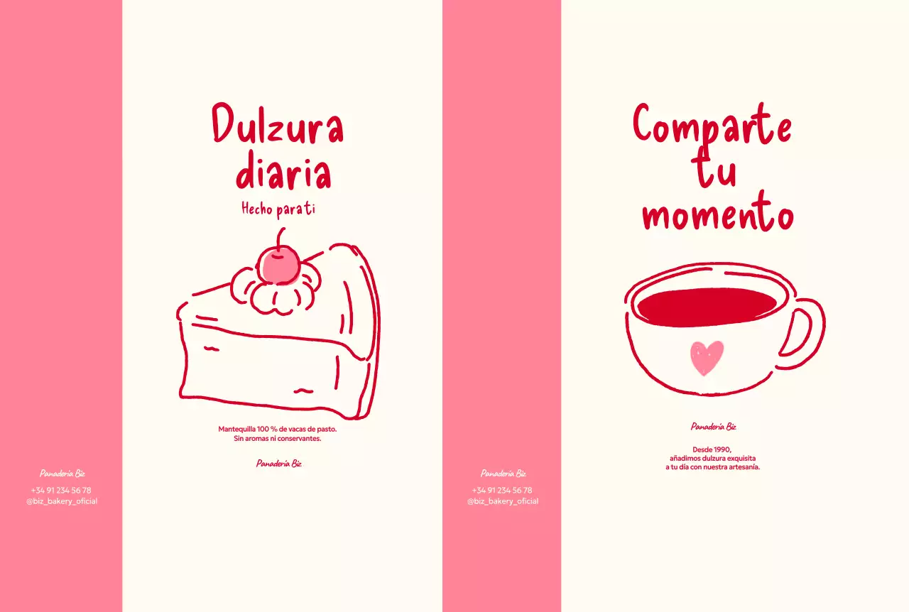 Promoción del menú de postres Pink Simple