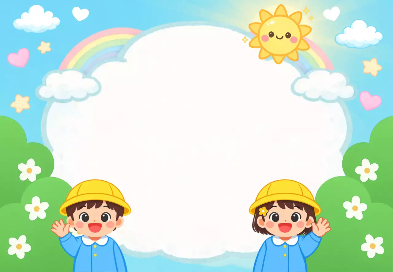 하늘 아기자기한 유치원 알림장