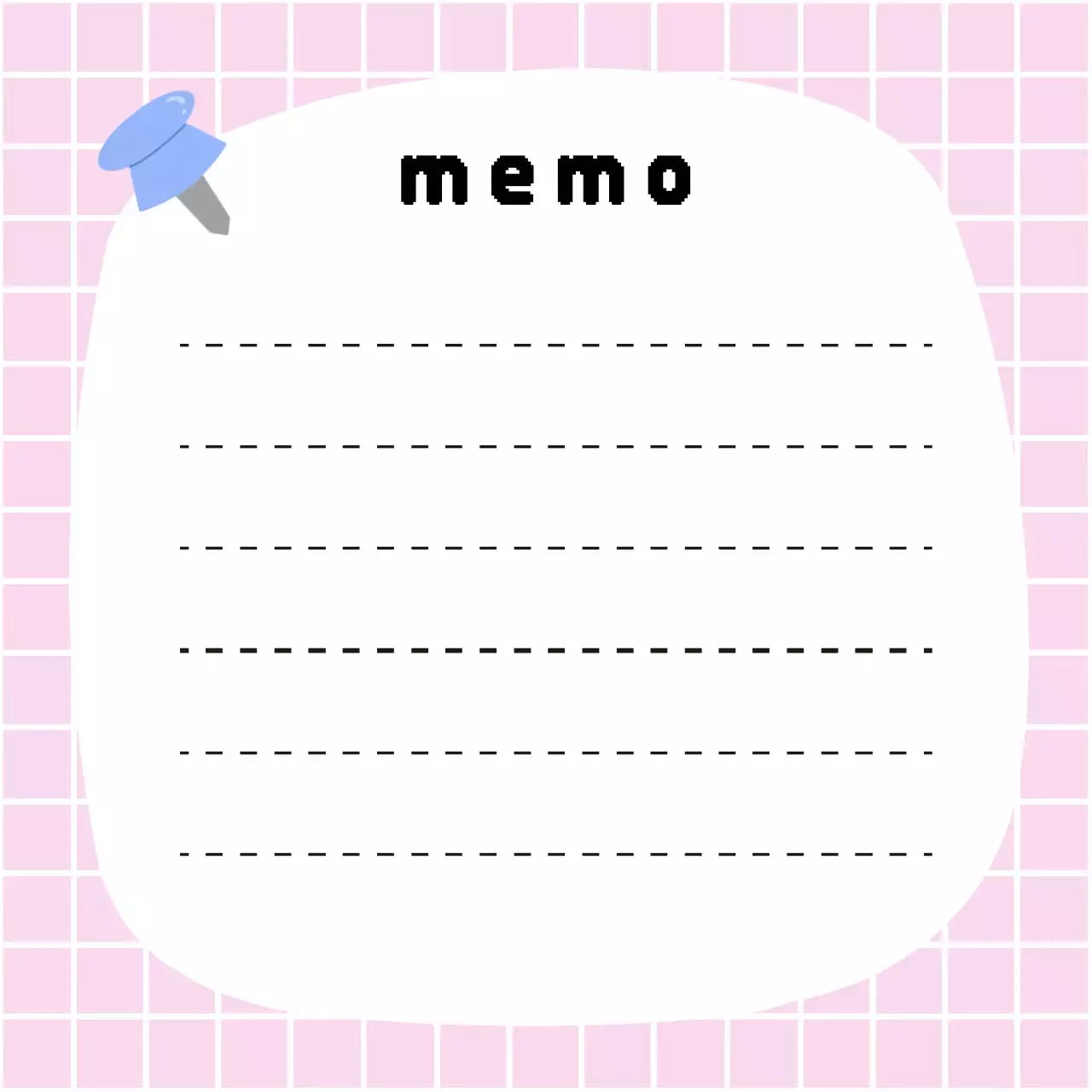 분홍색 아기자기한 메모지 메모지