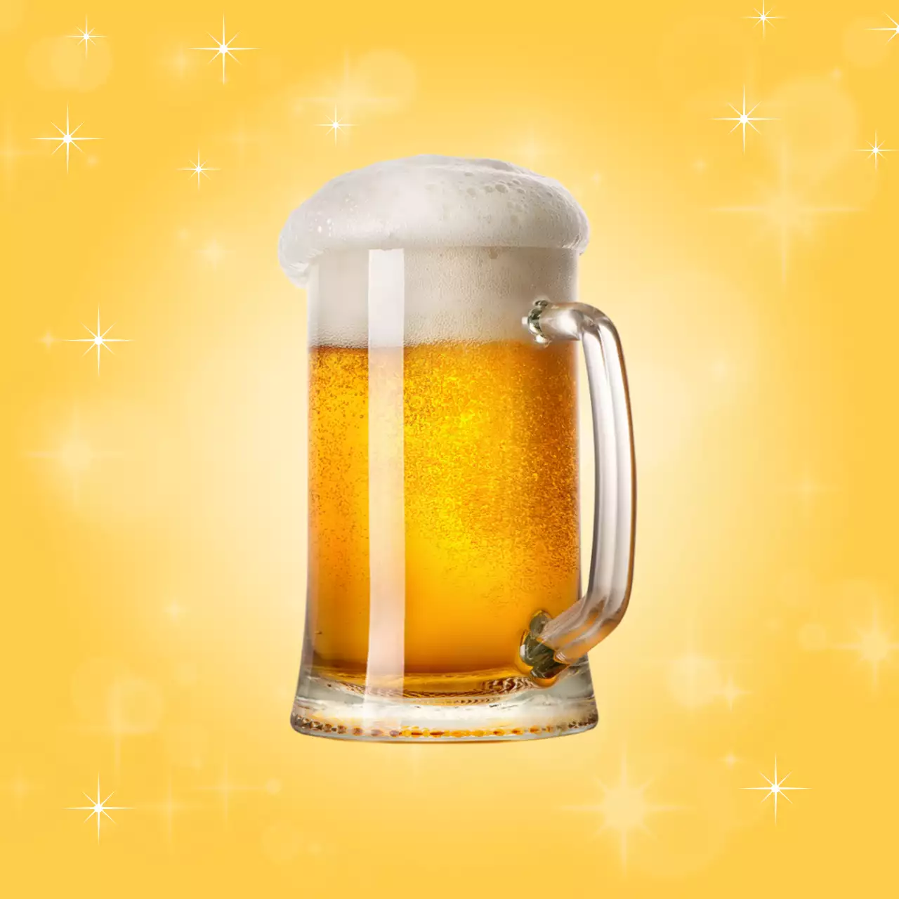 노란색 심플 맥주 프로모션