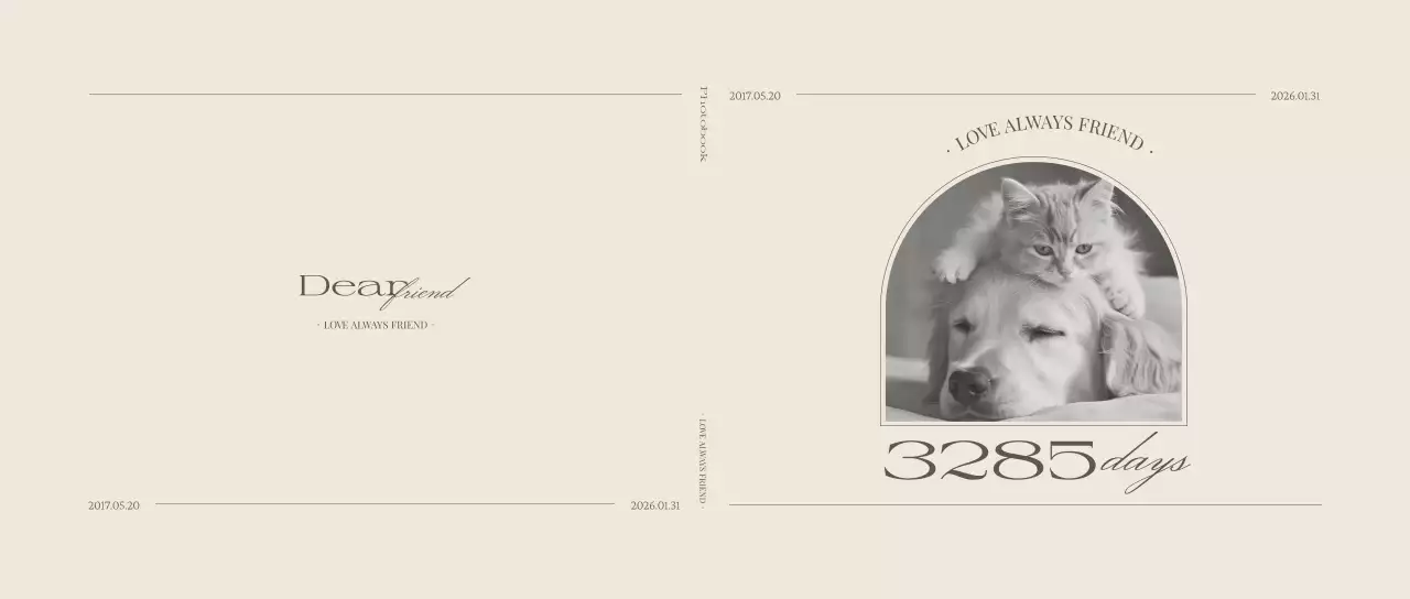 Memorial minimalista para animais de estimação em marfim