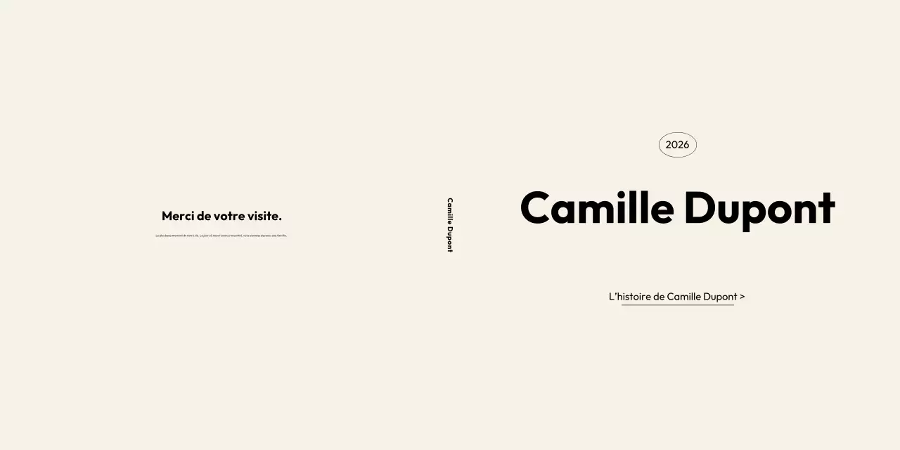 Portfolio de déclaration personnelle minimaliste Ivory