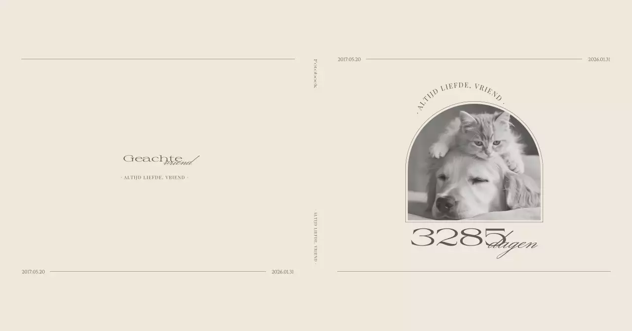 Ivoren minimalistisch dierengedenkteken