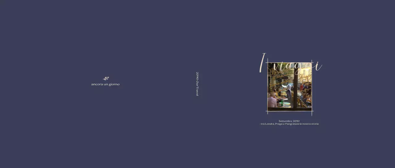 Diario di viaggio minimalista blu navy
