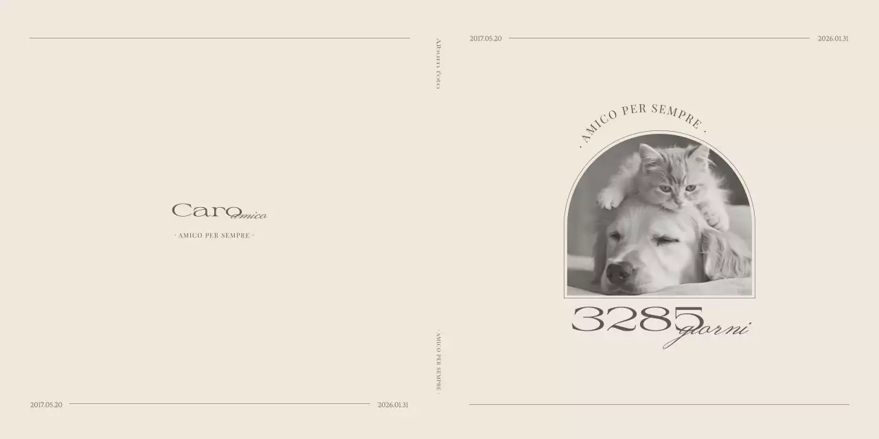 Monumento commemorativo minimalista beige per animali domestici
