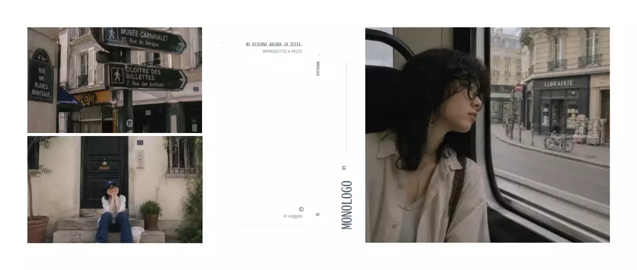 Diario di viaggio minimalista beige