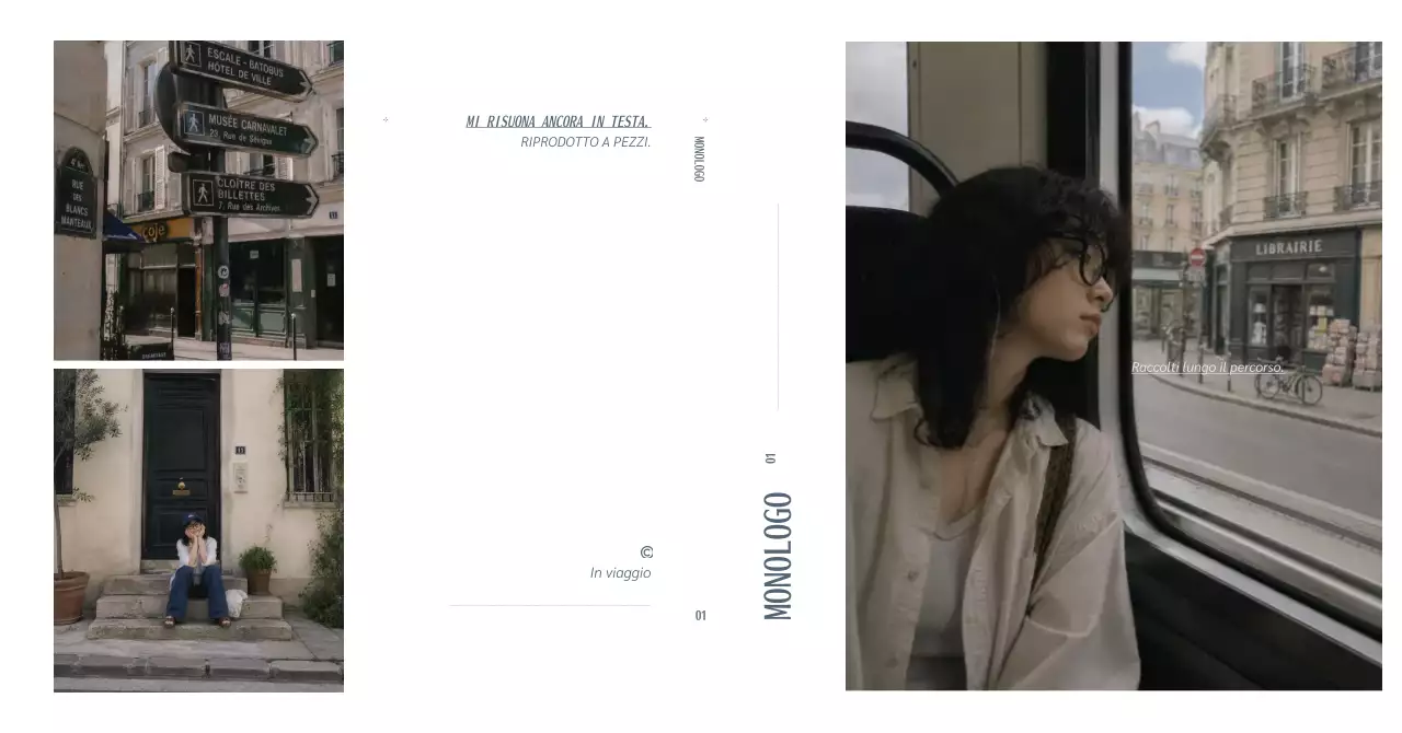 Diario di viaggio minimalista beige