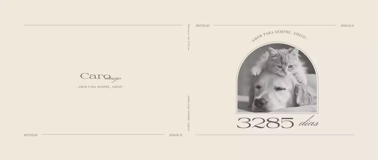 Memorial minimalista para animais de estimação em marfim