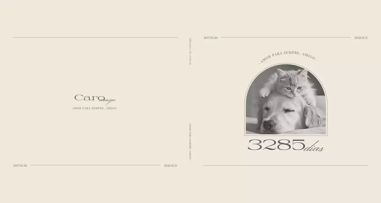 memorial minimalista bege para animais de estimação
