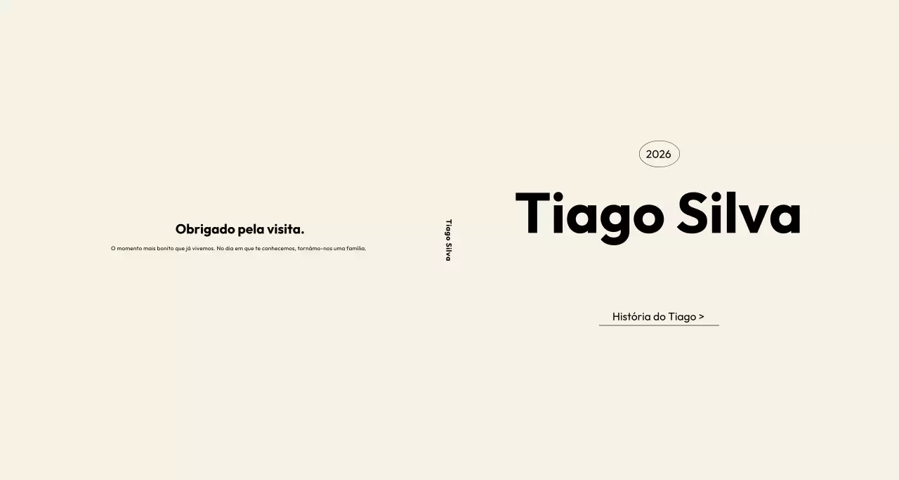Portfólio minimalista em marfim