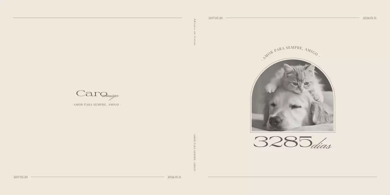 memorial minimalista bege para animais de estimação