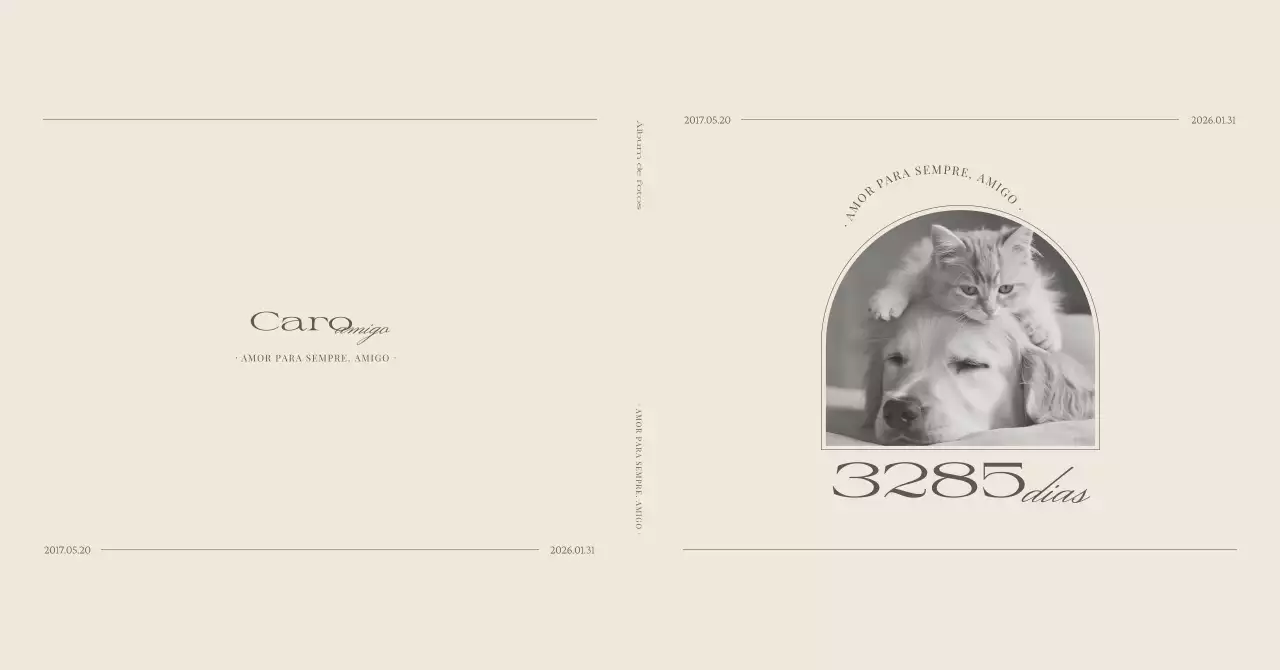 Memorial minimalista para animais de estimação em marfim