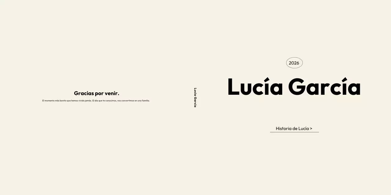 Guía minimalista de declaración personal en color marfil