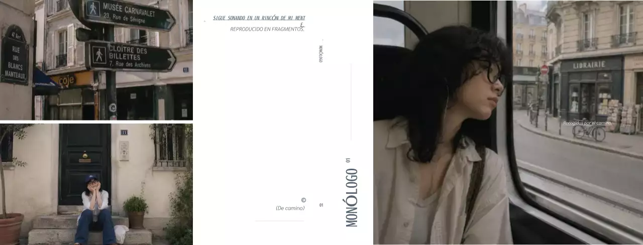 Guía de viaje de paisajes urbanos limpios en tonos beige