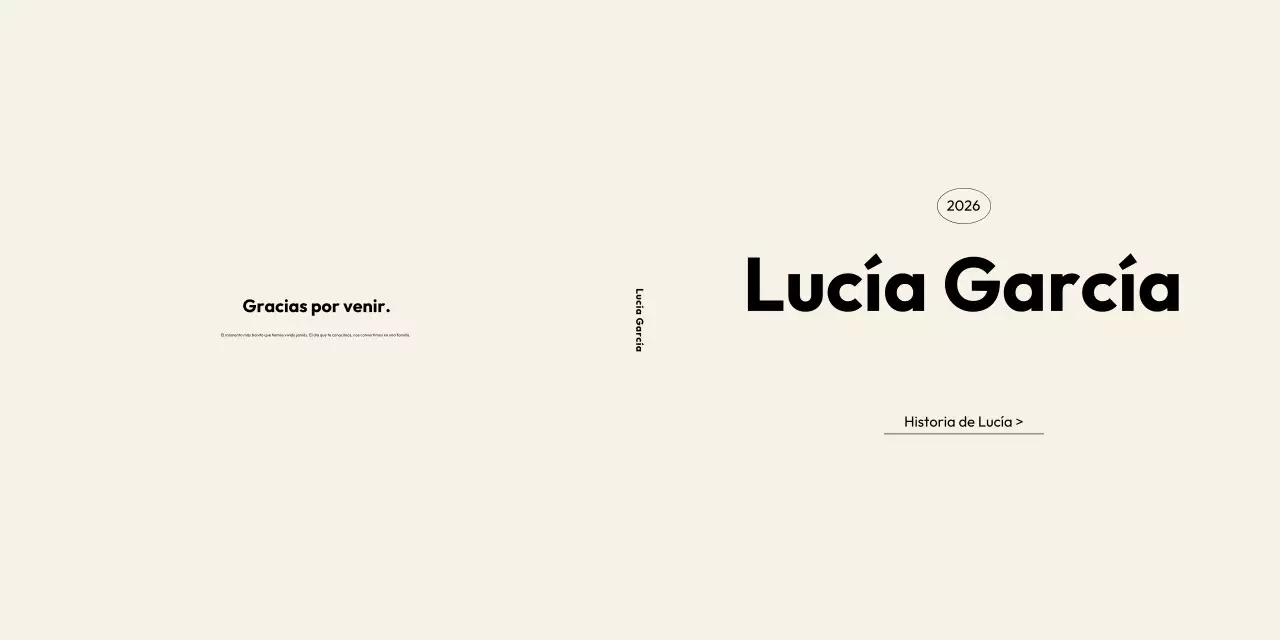 Portafolio de declaración personal minimalista en color marfil