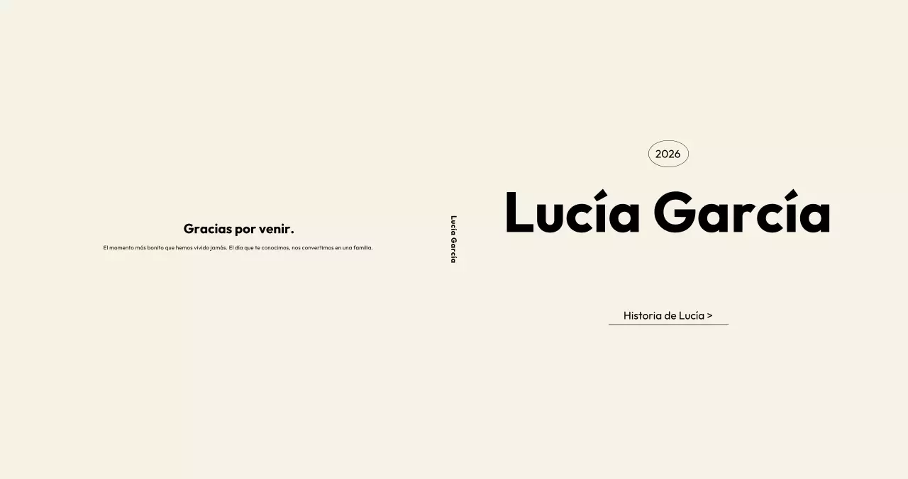 Guía minimalista de declaración personal en color marfil