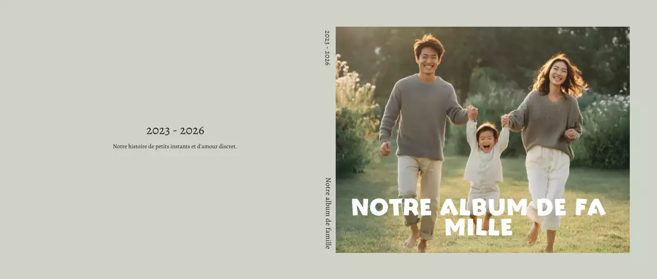 Album photo de famille minimaliste vert clair