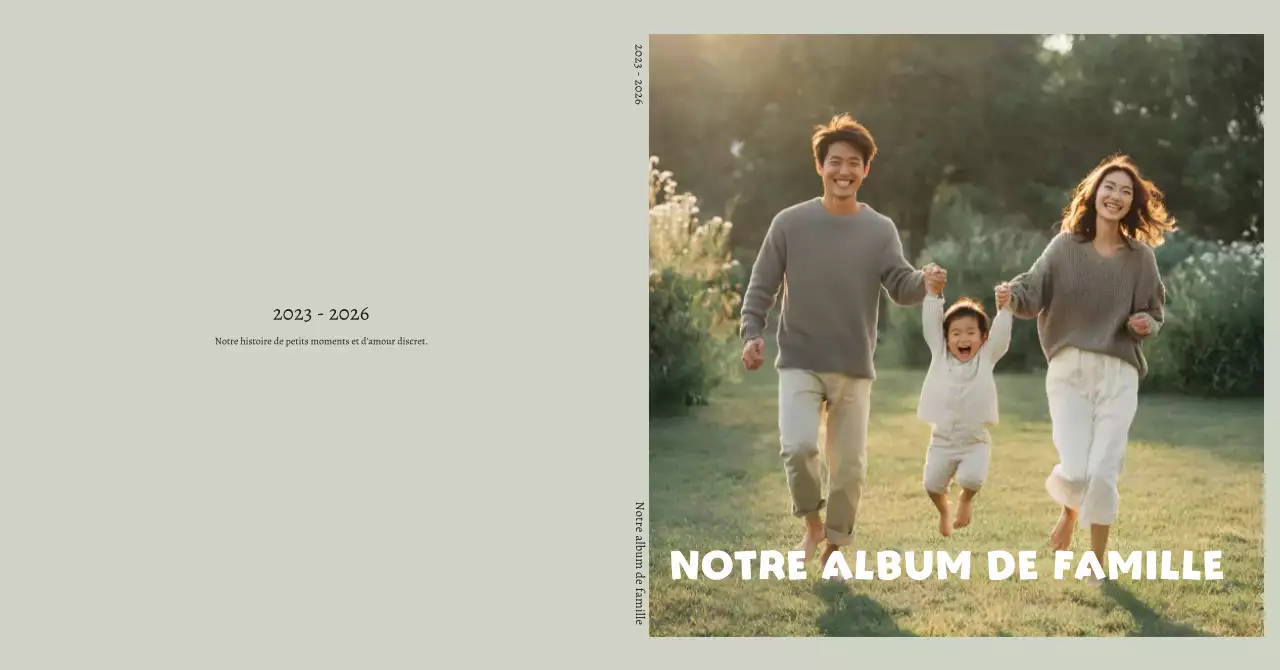 Album photo de famille minimaliste kaki