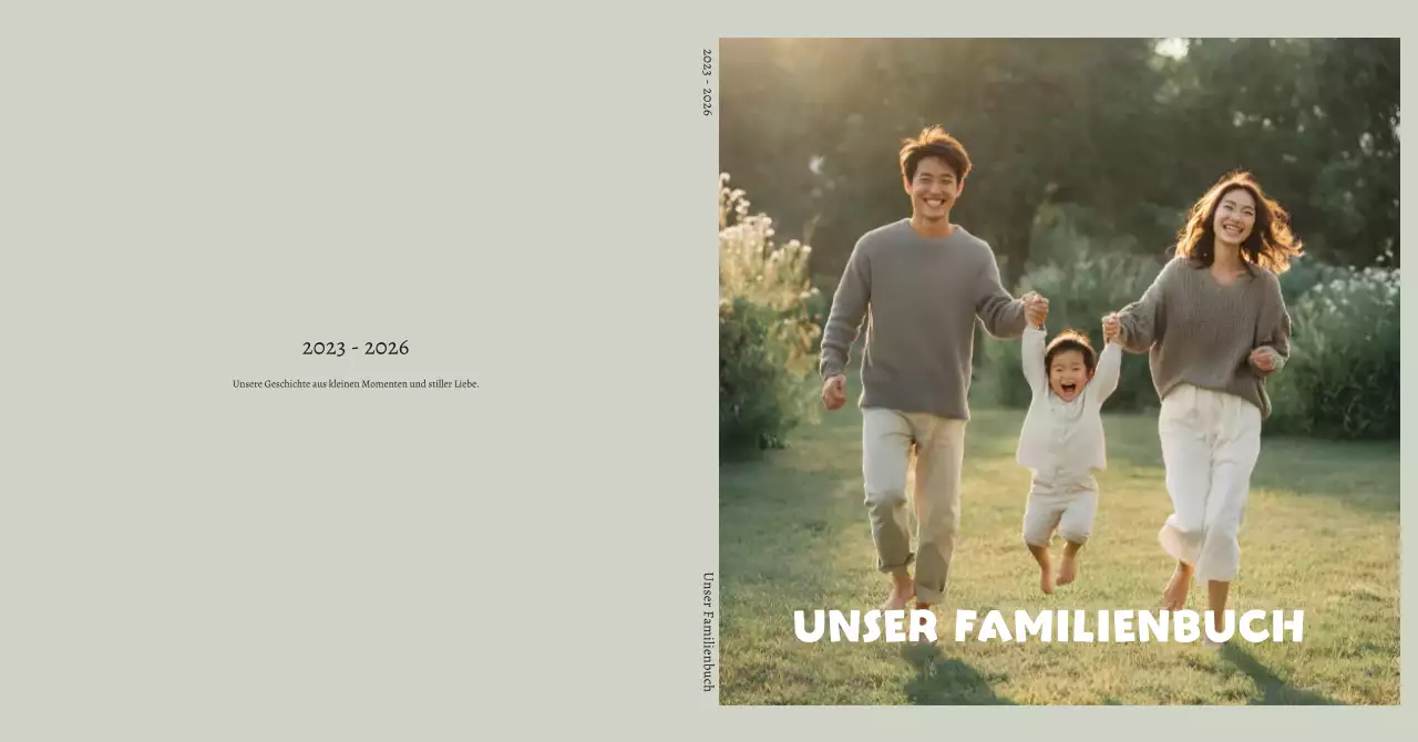 Khaki Minimalistisches Familienfotoalbum