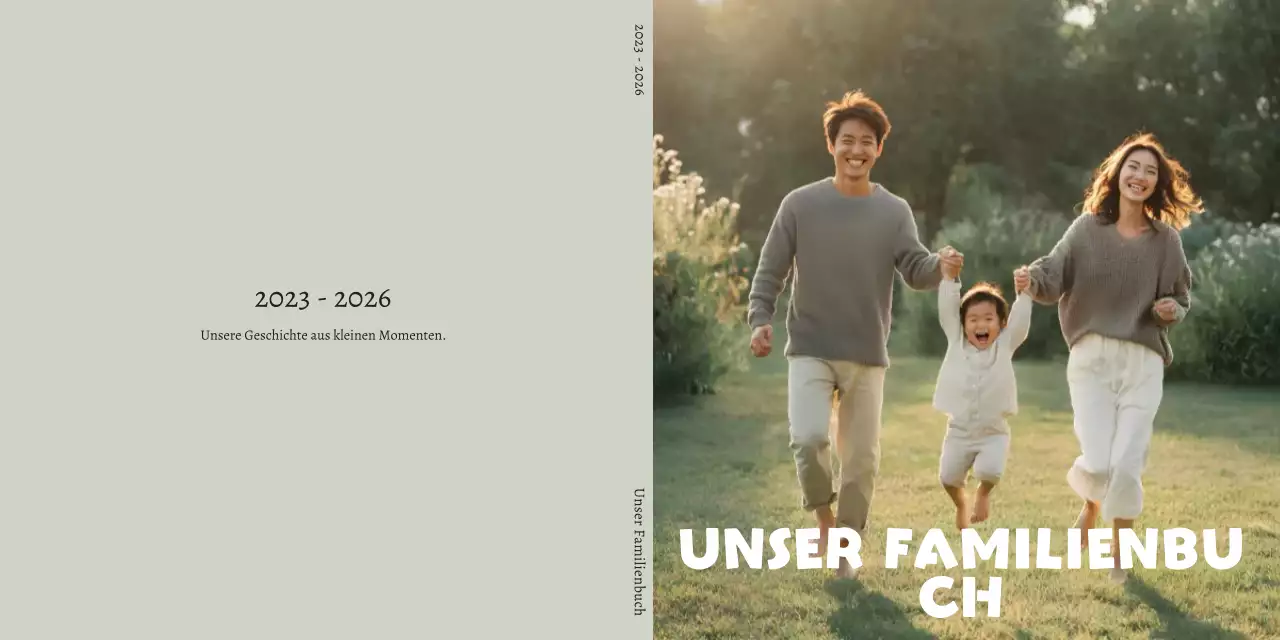 Beige Neat Familiengeschichten-Tagebuch