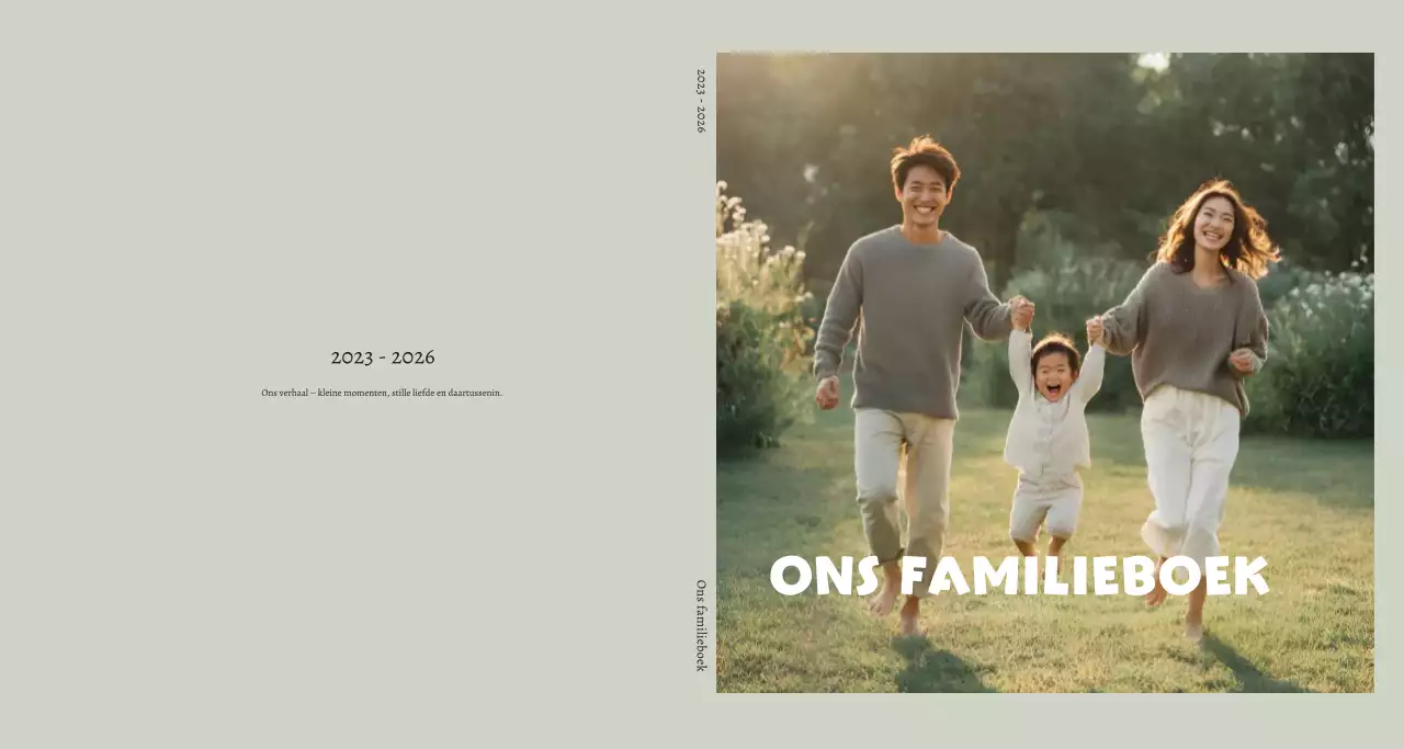 Beige, schoon familiefotoalbum