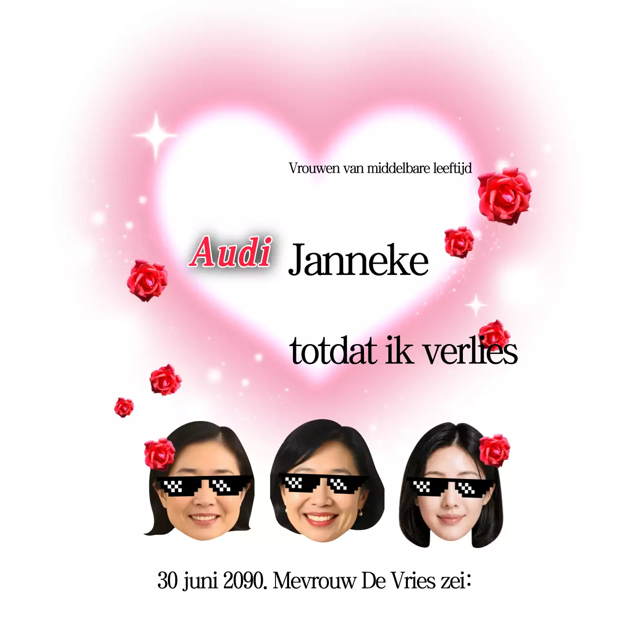 Roze eenvoudige vriendschapsherdenkingskaart