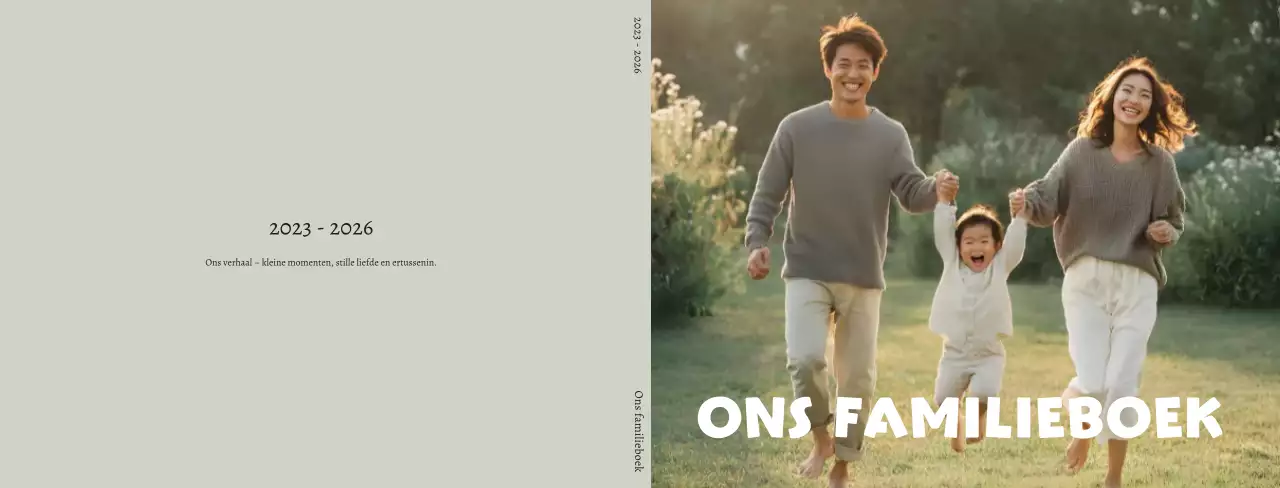 Beige eenvoudig familiealbum