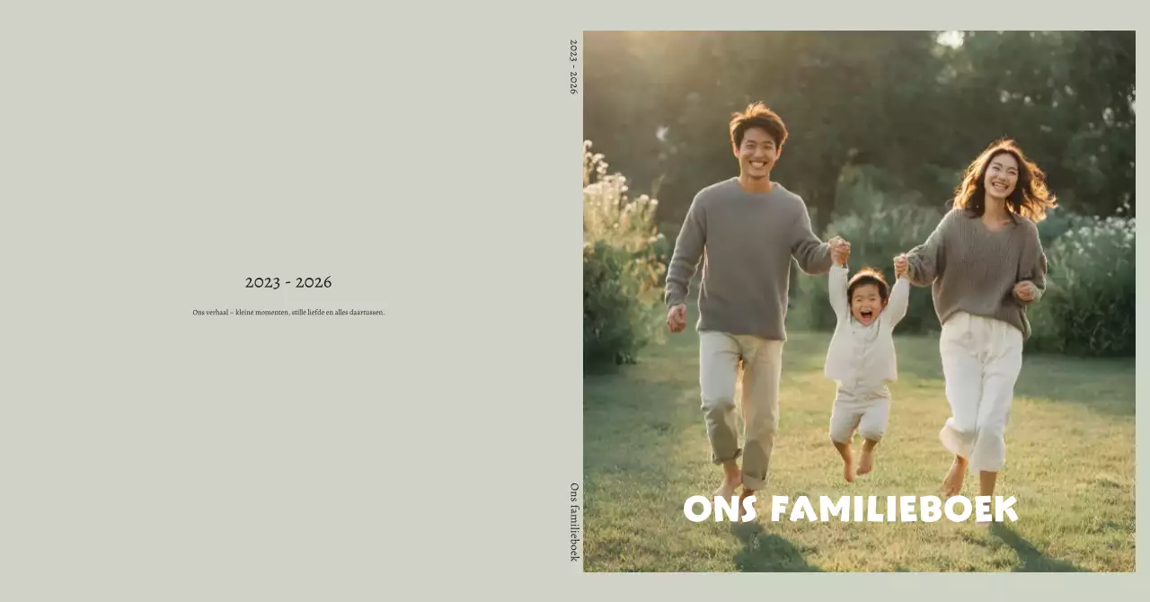 Khaki Minimalistisch Familie Fotoalbum