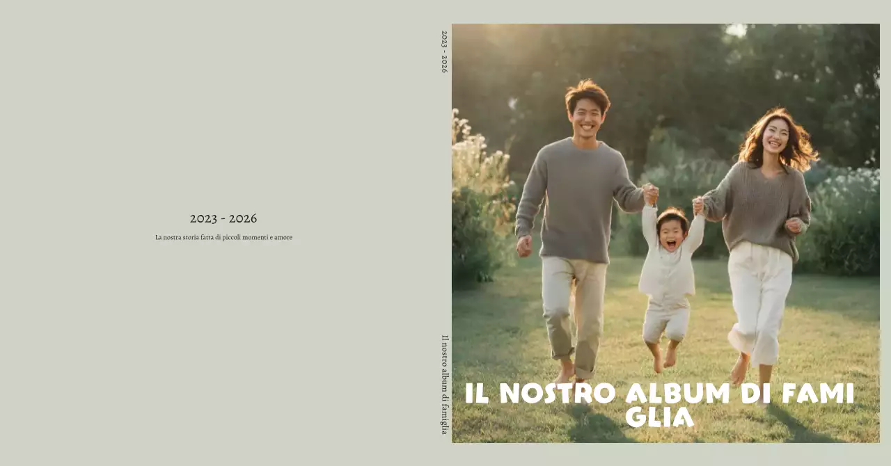 Album fotografico di famiglia minimalista color kaki